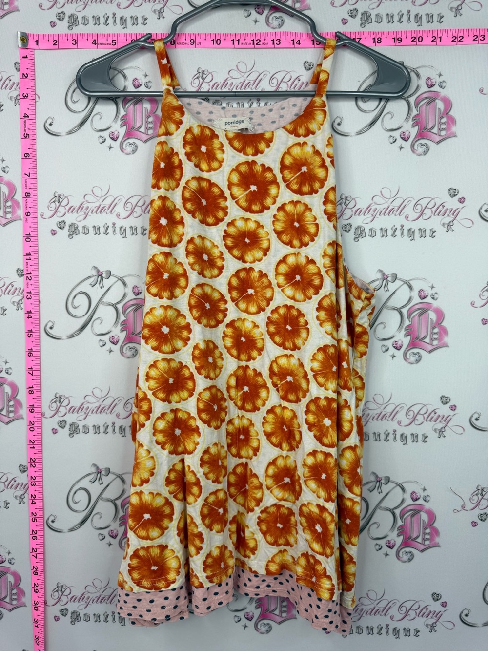 Porridge dress mini Floral Tank Dress in Golden Orange